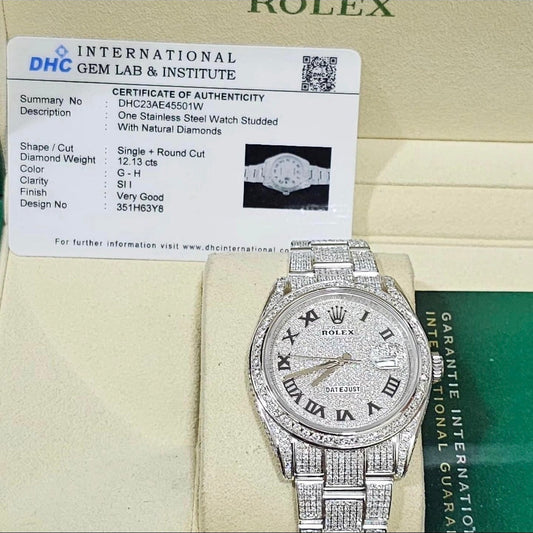 ROLEX DATEJUST 126300 DIAMOND SETTING